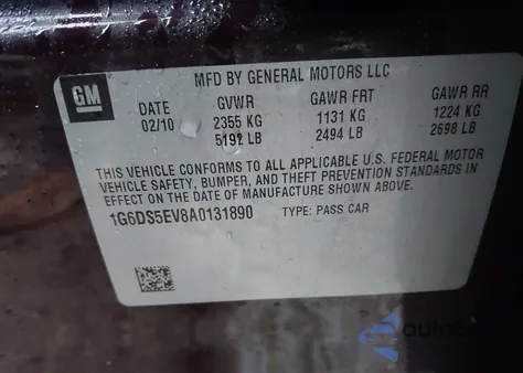 2010 Cadillac Cts Premium from USA, damaged, VIN 1G6DS5EV8A0131890